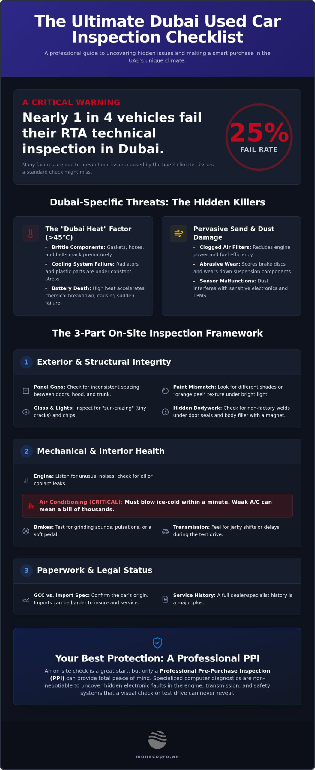 The Ultimate Used Car Inspection Checklist for Dubai Buyers (2026 Edition)