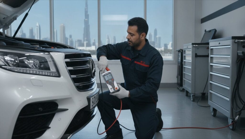 Professional Car Battery Testing in Dubai: The 2026 Guide to AGM vs. Standard Batteries